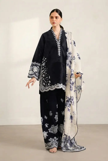 Batik|3Piece Dress Jet Black