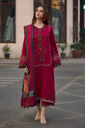 Charizma Lawn-3PC Embroidered Shirt With Digital Printed Jacquard Dupatta- V712