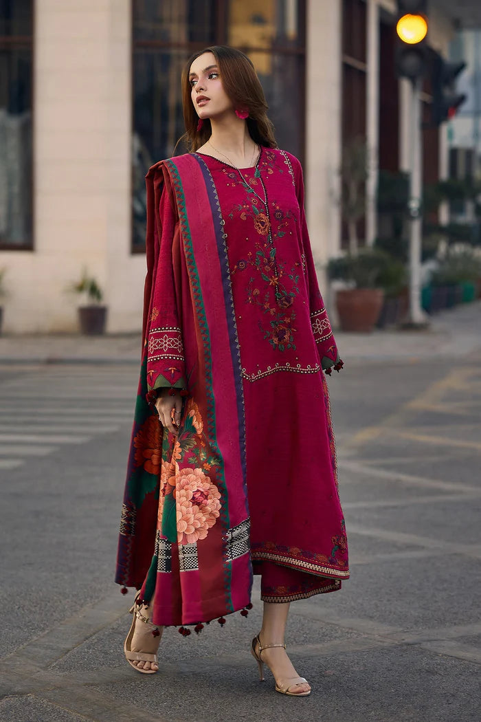 Charizma Lawn-3PC Embroidered Shirt With Digital Printed Jacquard Dupatta- V712