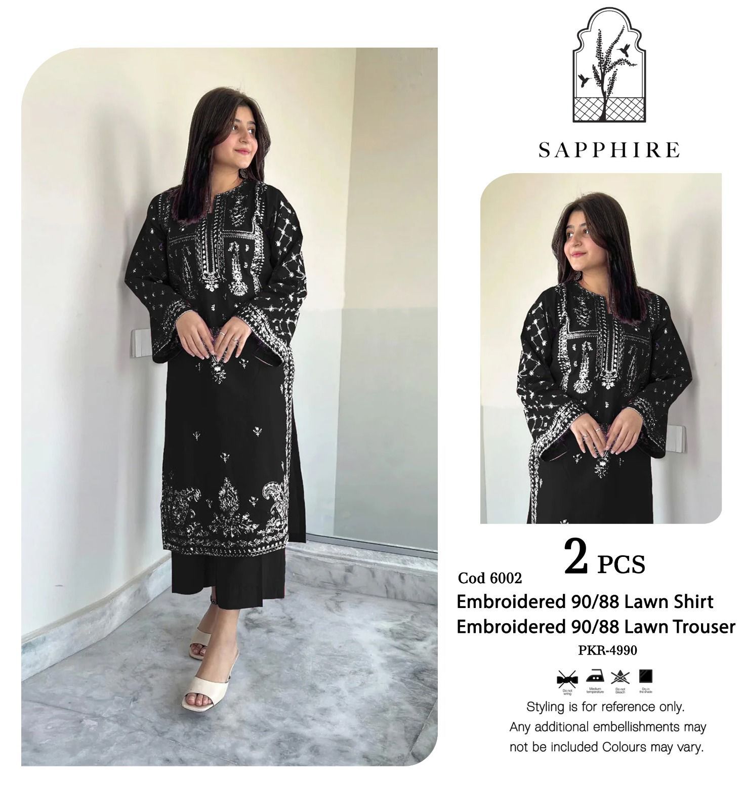 Royal Noir Lawn Suit