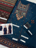 SAPPHIRE Airjet LAWN 9070WITH DIGITAL PRINT VOIL DOBBY DUPATTA(DARK BLUE) Zehra Studio