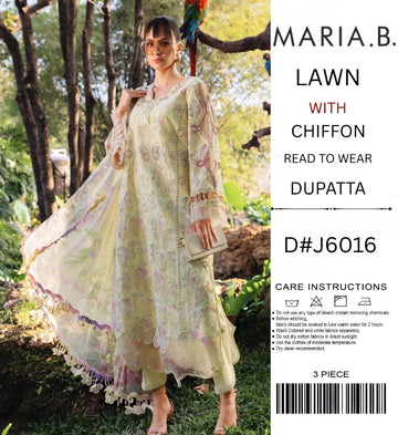 MARIA.B. LAWN WITH CHIFFON READY TO WEAR DUPATTA