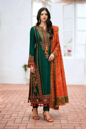 HUSSAIN REHAR SIGNATURE EMBROIDERY LAWN SUIT-FESTIVE AND CASUAL WEAR 3 PC Zehra Studio