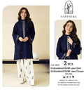 NOIR GULZAR EMBROIDERED SUIT(DARK BLUE) Zehra Studio