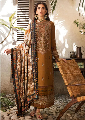 Asim Jofa 3piece Lawn (Unstitched)Mustard
