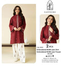 NOIR GULZAR EMBROIDERED SUIT(DARK MEHROON) Zehra Studio