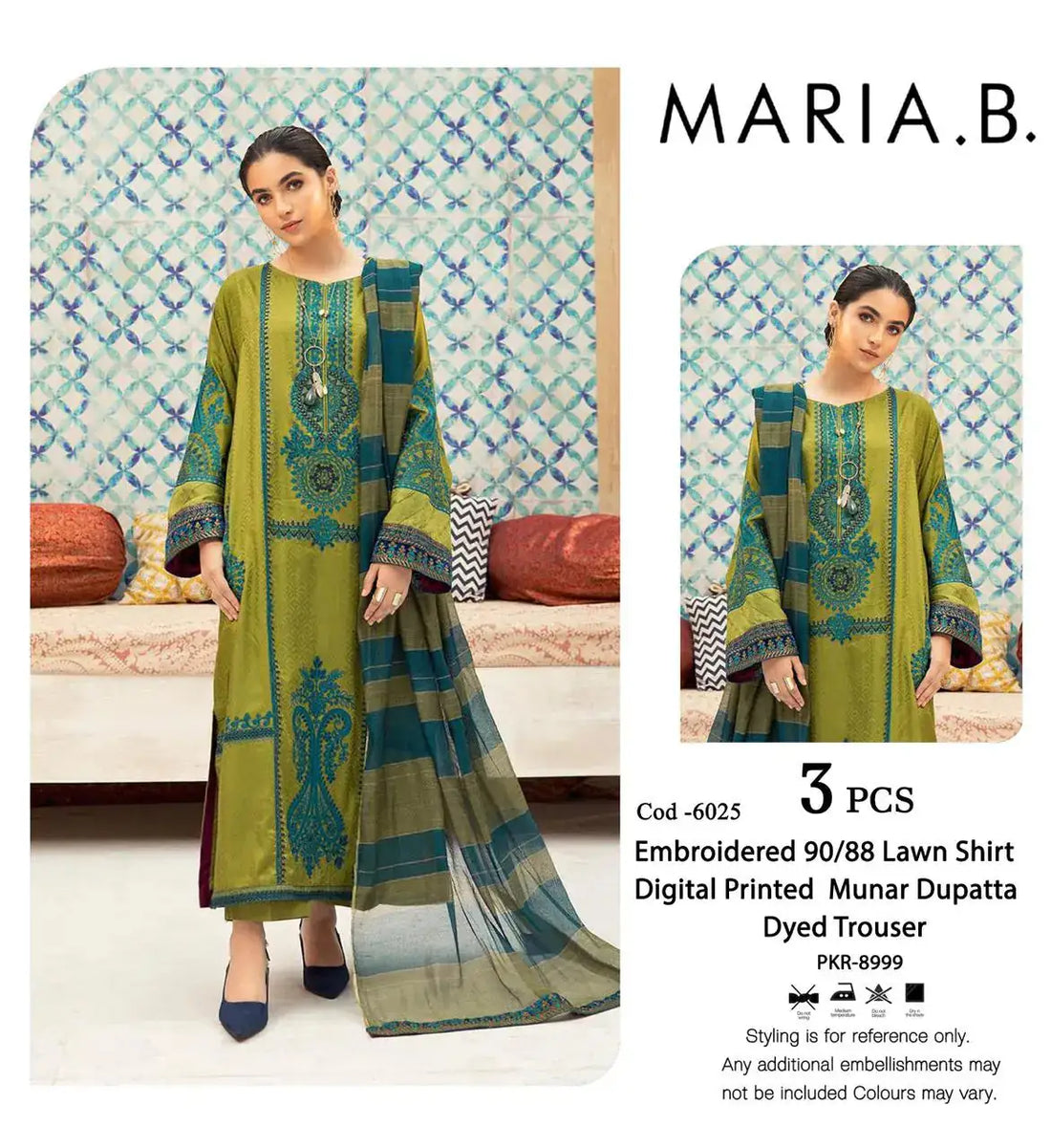MARI.B. SIGNATURE EMBROIDERY LAWN SUIT_FESTIVE AND CASUAL WEAR 3 PC Zehra Studio