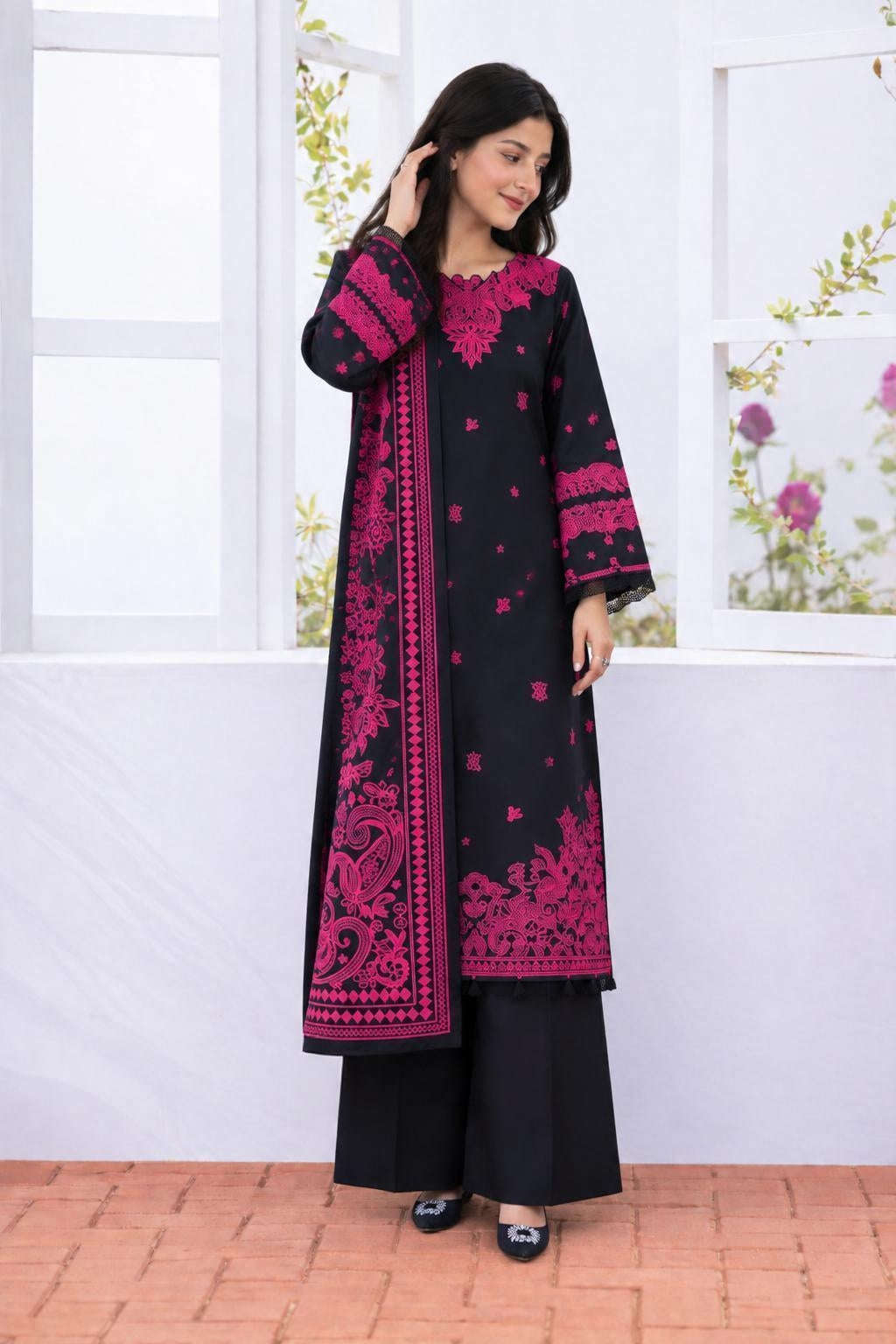 Ravelle|Unstitched Suit 3PCS Zehra Studio